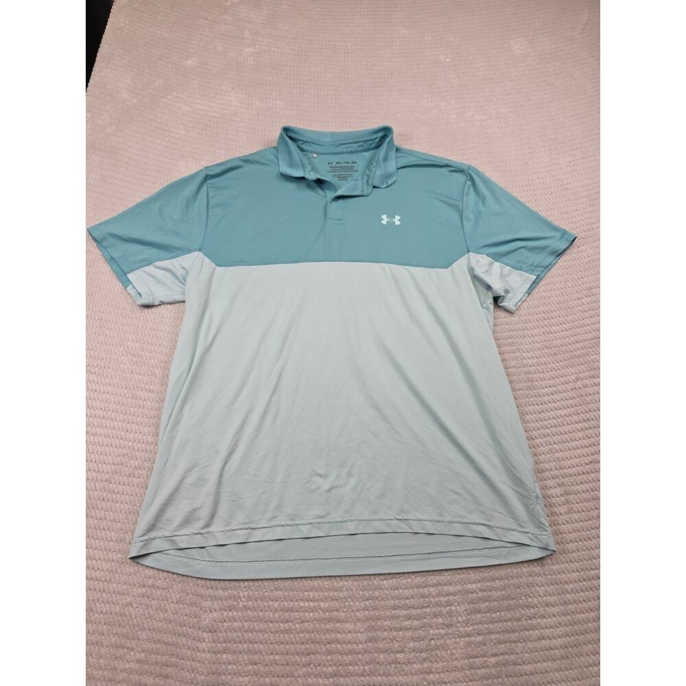 Under Armour Shirt Mens 2X The Performance Polo Short Sleeve Blue